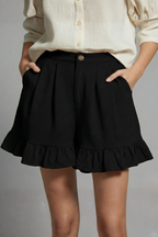 Milana | High Waist Ruffle Hem Casual Shorts
