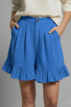 Milana | High Waist Ruffle Hem Casual Shorts