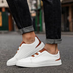 Miles | Leather Slip-On Trainers with Loop Lacing
