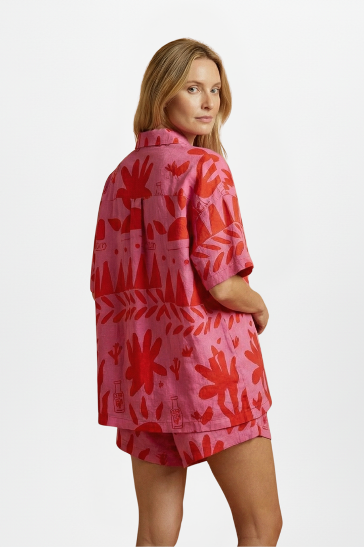 Millicent | Relaxed Fit Printed Two-Piece Shorts Set