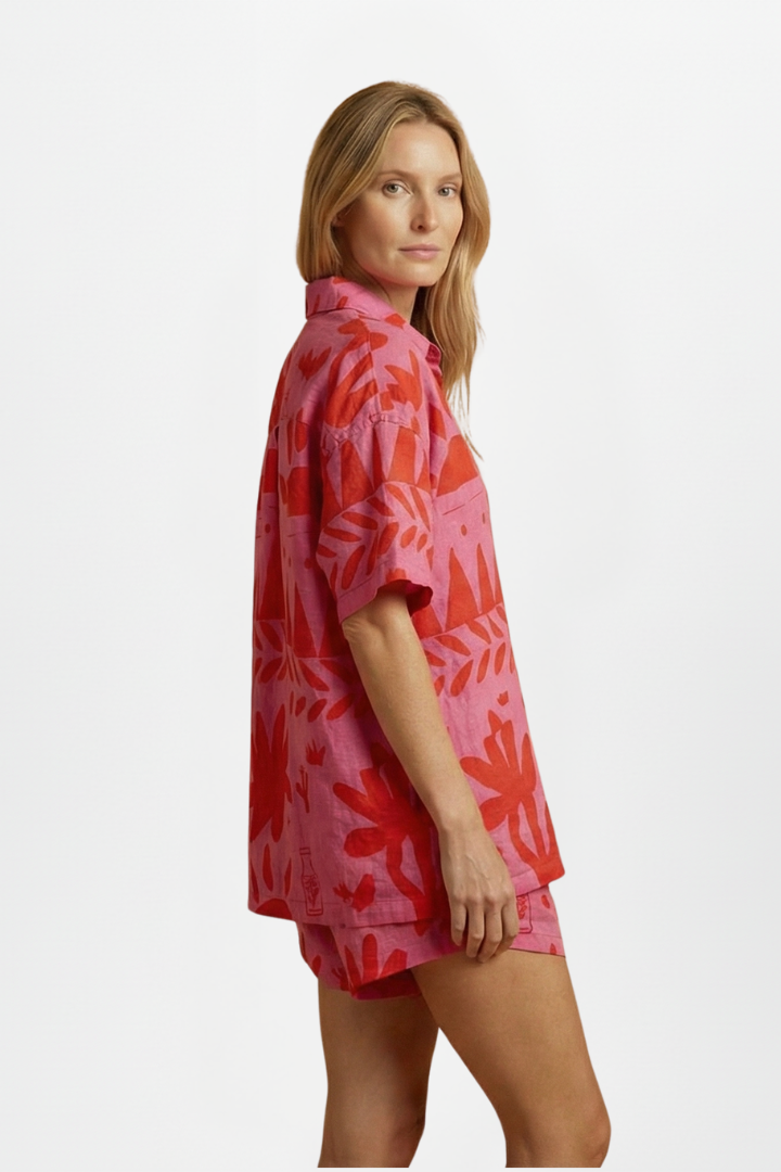 Millicent | Relaxed Fit Printed Two-Piece Shorts Set