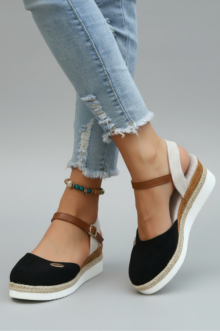 Mina | Closed-Toe Slingback Espadrille Sandals