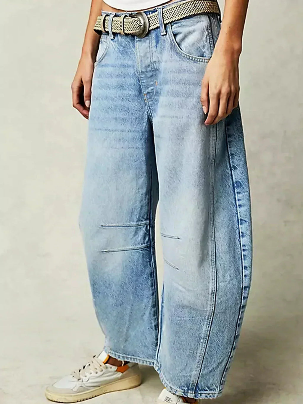 Mina | Relaxed Fit Wide Leg Leopard Print Jeans