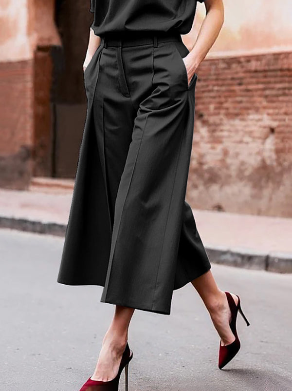 Miriam | Loose Fit Wide Leg Ninth Length Pants