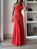 Monica | Asymmetric Ruched Maxi Dress
