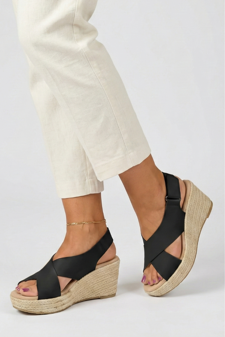 Opal | Wedge Crossover Slingback Sandals