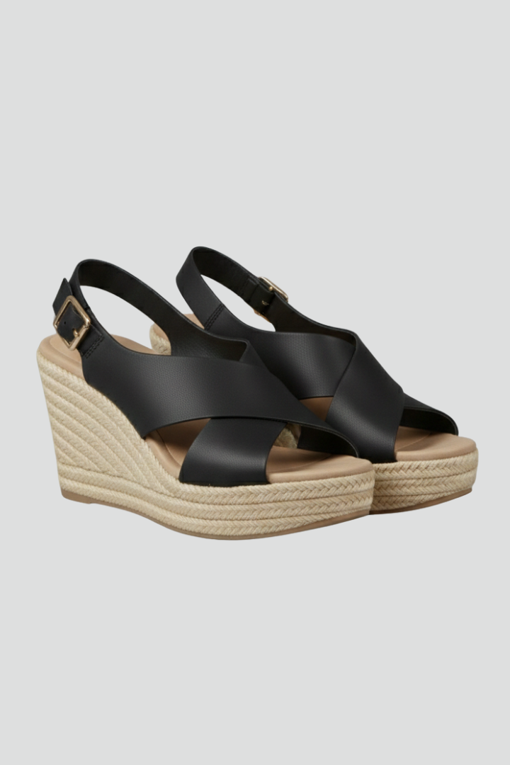 Opal | Wedge Crossover Slingback Sandals