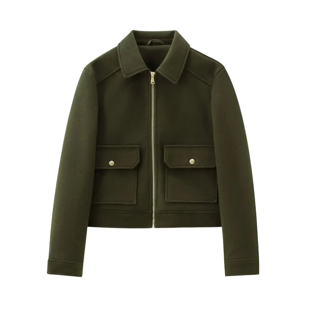 Orla | Cropped Zip-Up Bomber Jacket