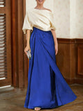 Pearl | Loose Fit One-Shoulder Pleated Asymmetric Maxi Dress