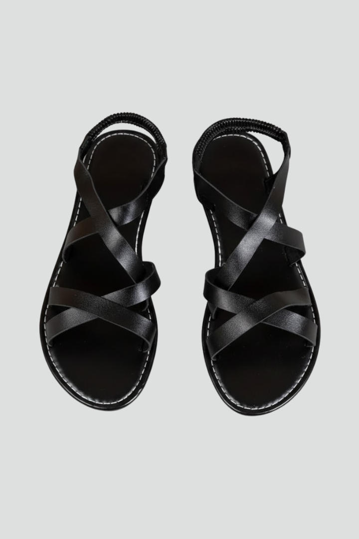 Petra | Flat Criss-Cross Strap Sandals