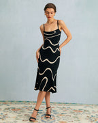 Phoebe | Sleeveless Bodycon Midi Dress with Mermaid Hem