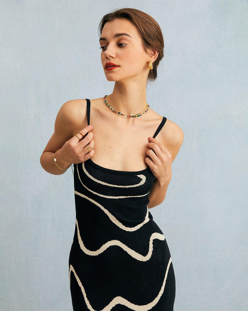 Phoebe | Sleeveless Bodycon Midi Dress with Mermaid Hem