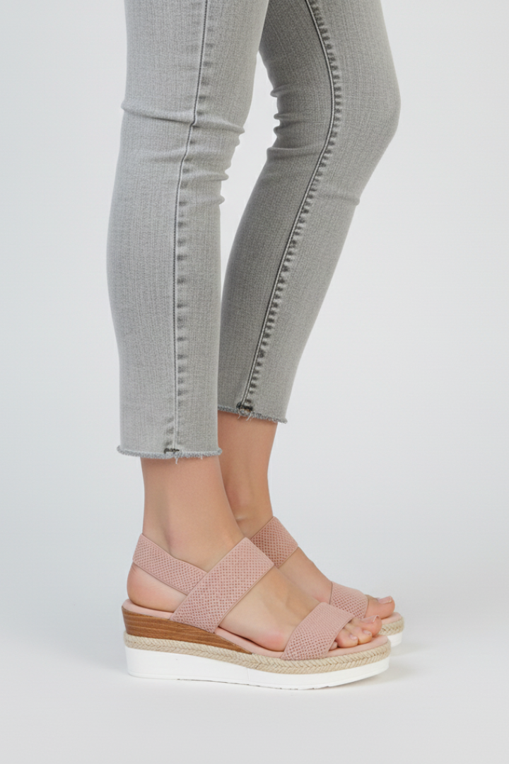 Portia | Stretch Fit Raised Sole Slip-On Sandals