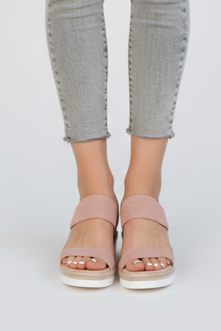 Portia | Stretch Fit Raised Sole Slip-On Sandals