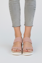 Portia | Stretch Fit Raised Sole Slip-On Sandals