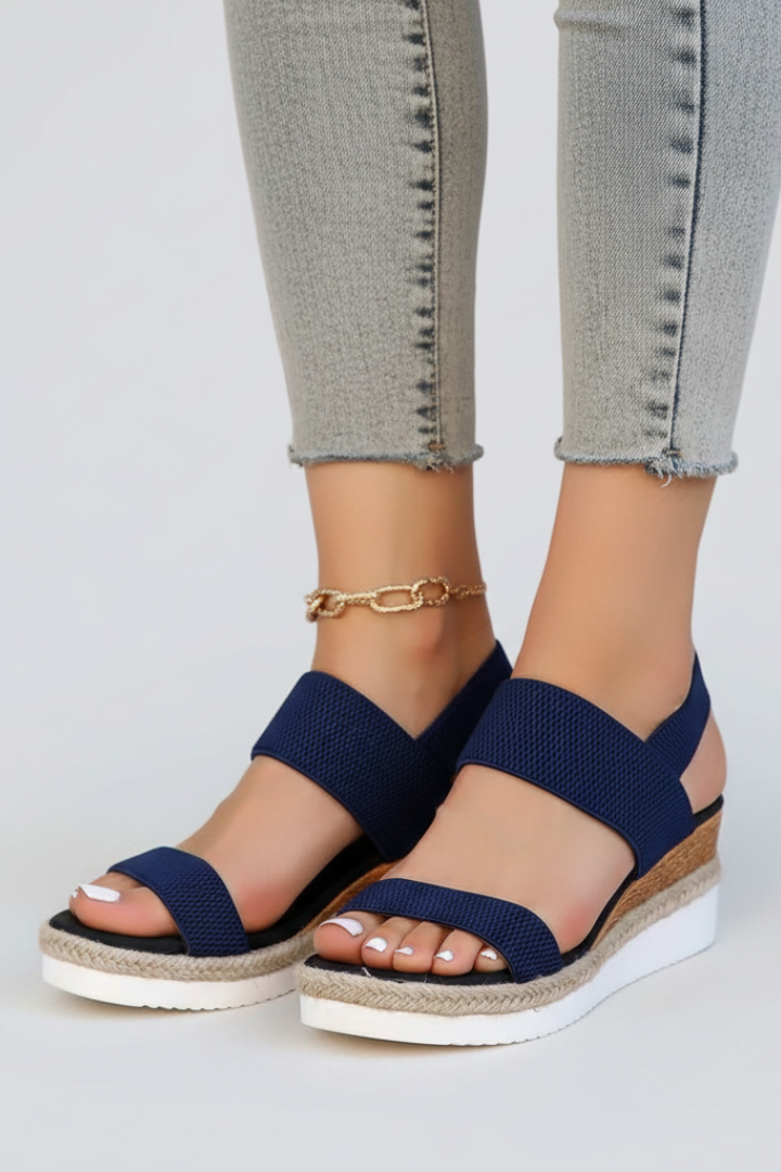 Portia | Stretch Fit Raised Sole Slip-On Sandals