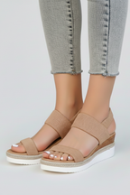 Portia | Stretch Fit Raised Sole Slip-On Sandals