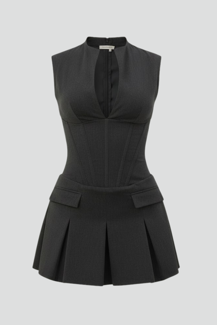 Raven | Pleated Fit Mini Dress