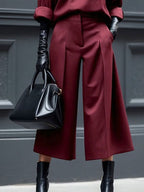 Reese | Loose Fit Wide Leg Ninth Length Pants