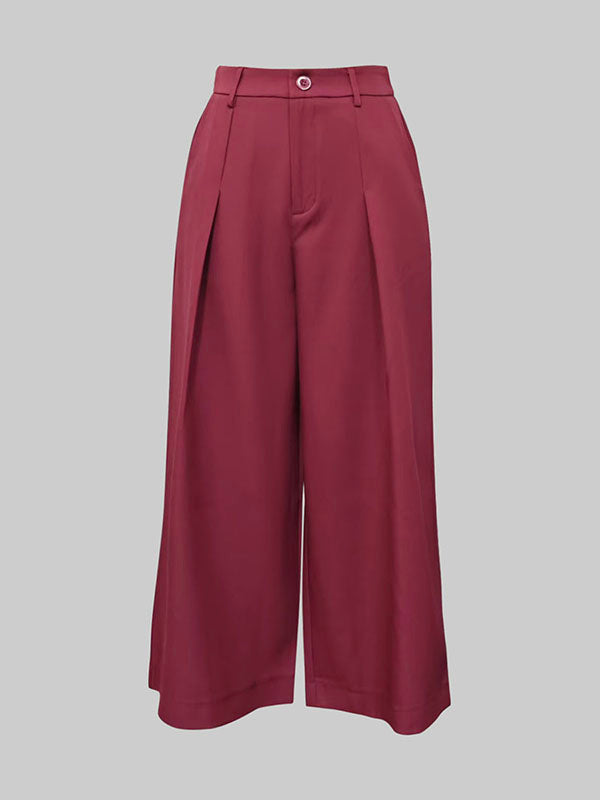 Reese | Loose Fit Wide Leg Ninth Length Pants