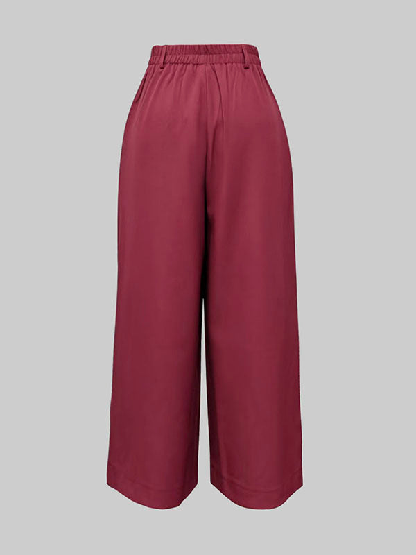 Reese | Loose Fit Wide Leg Ninth Length Pants
