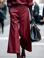 Reese | Loose Fit Wide Leg Ninth Length Pants
