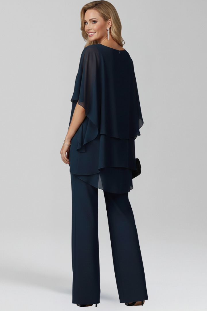 Regina | Cold-Shoulder Flowing Wide-Leg Jumpsuit