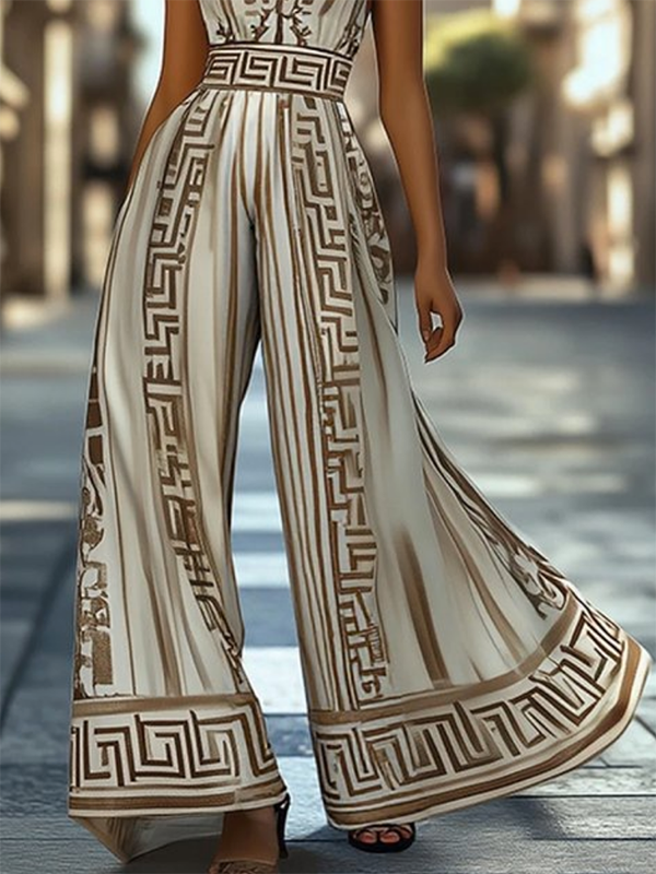 Remi | Sleeveless Halter Neck Wide Leg Jumpsuit