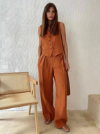 Rhea | Tailored Buttoned Waistcoat Two-Piece Set