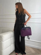 Rhea | Tailored Buttoned Waistcoat Two-Piece Set