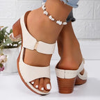 Romilly | Quilted Block Heel Platform Sandals