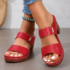 Romilly | Quilted Block Heel Platform Sandals
