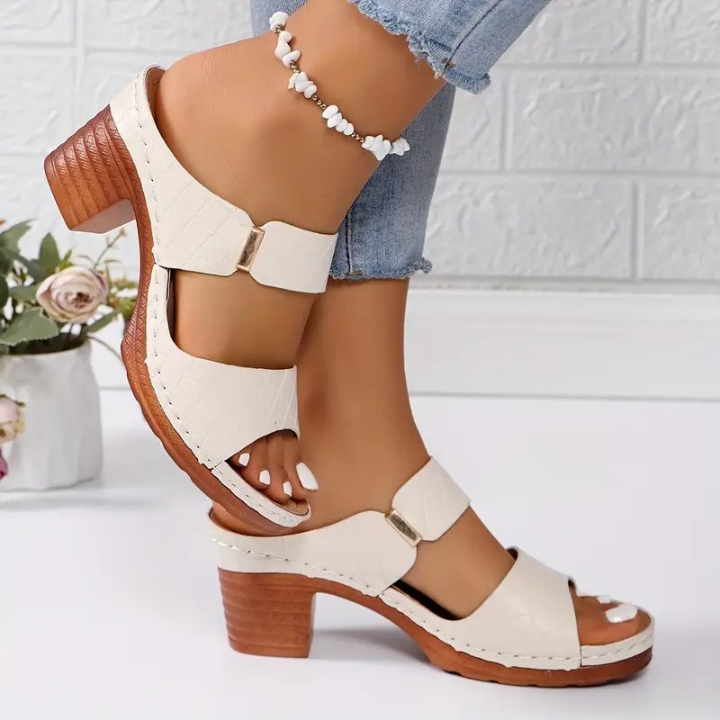 Romilly | Quilted Block Heel Platform Sandals