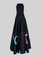Rowena | Sleeveless Pleated Hollow Split Maxi Dress