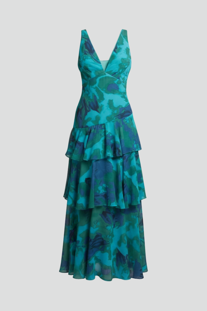 Ruth | V-Neck Tiered Maxi Dress