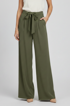 Sabine | Wide Leg Drawstring Waist Palazzo Trousers