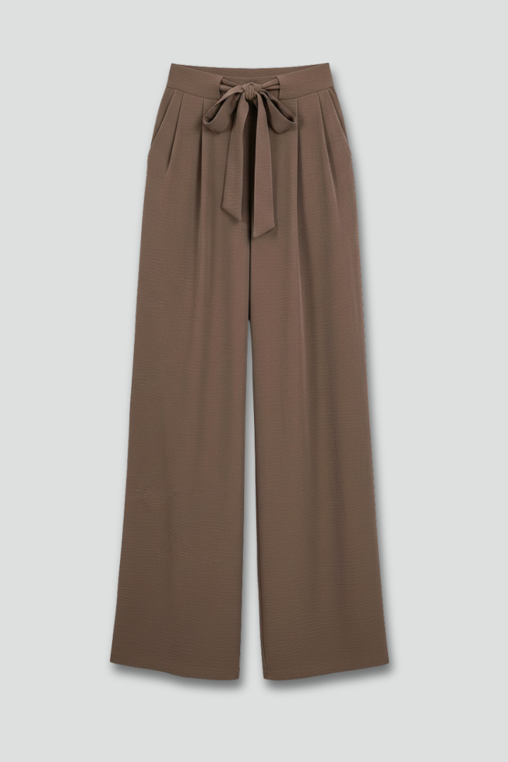 Sabine | Wide Leg Drawstring Waist Palazzo Trousers