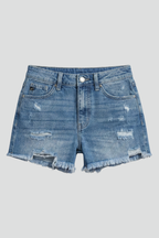 Samantha | Relaxed Fit Distressed Denim Shorts