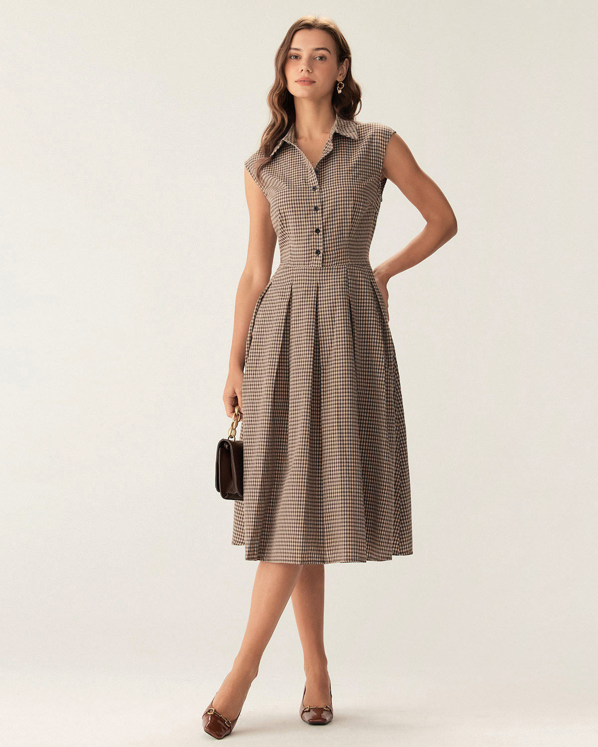 Saoirse | Pleated Fit Ladies Day Midi Dress