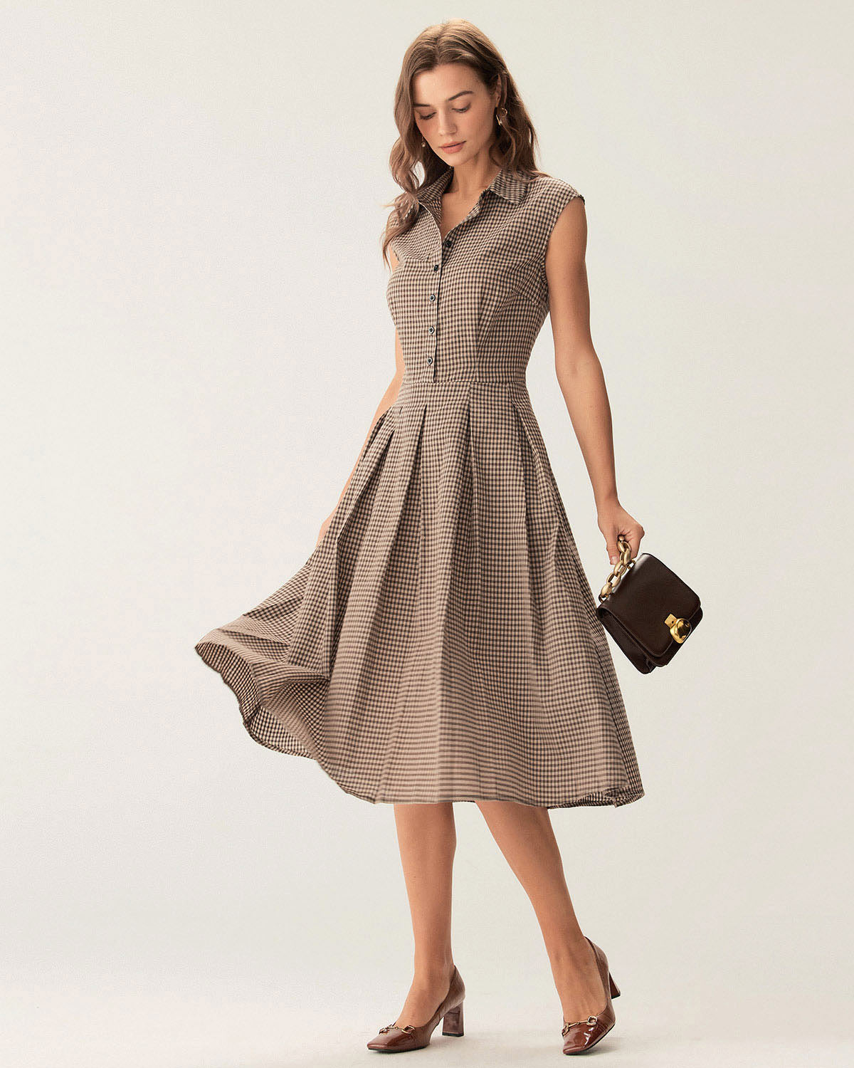 Saoirse | Pleated Fit Ladies Day Midi Dress