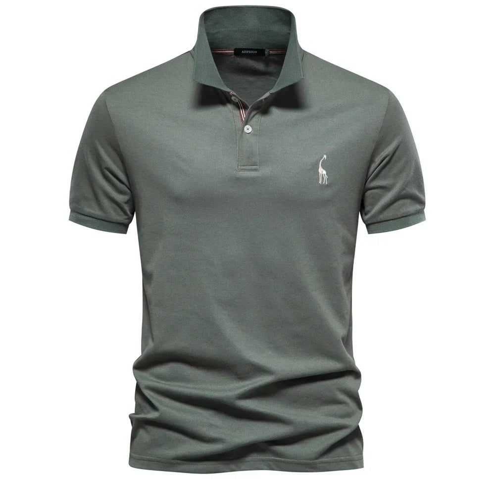 Sebastian | Regular Fit Short Sleeve Button Polo Shirt