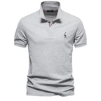 Sebastian | Regular Fit Short Sleeve Button Polo Shirt