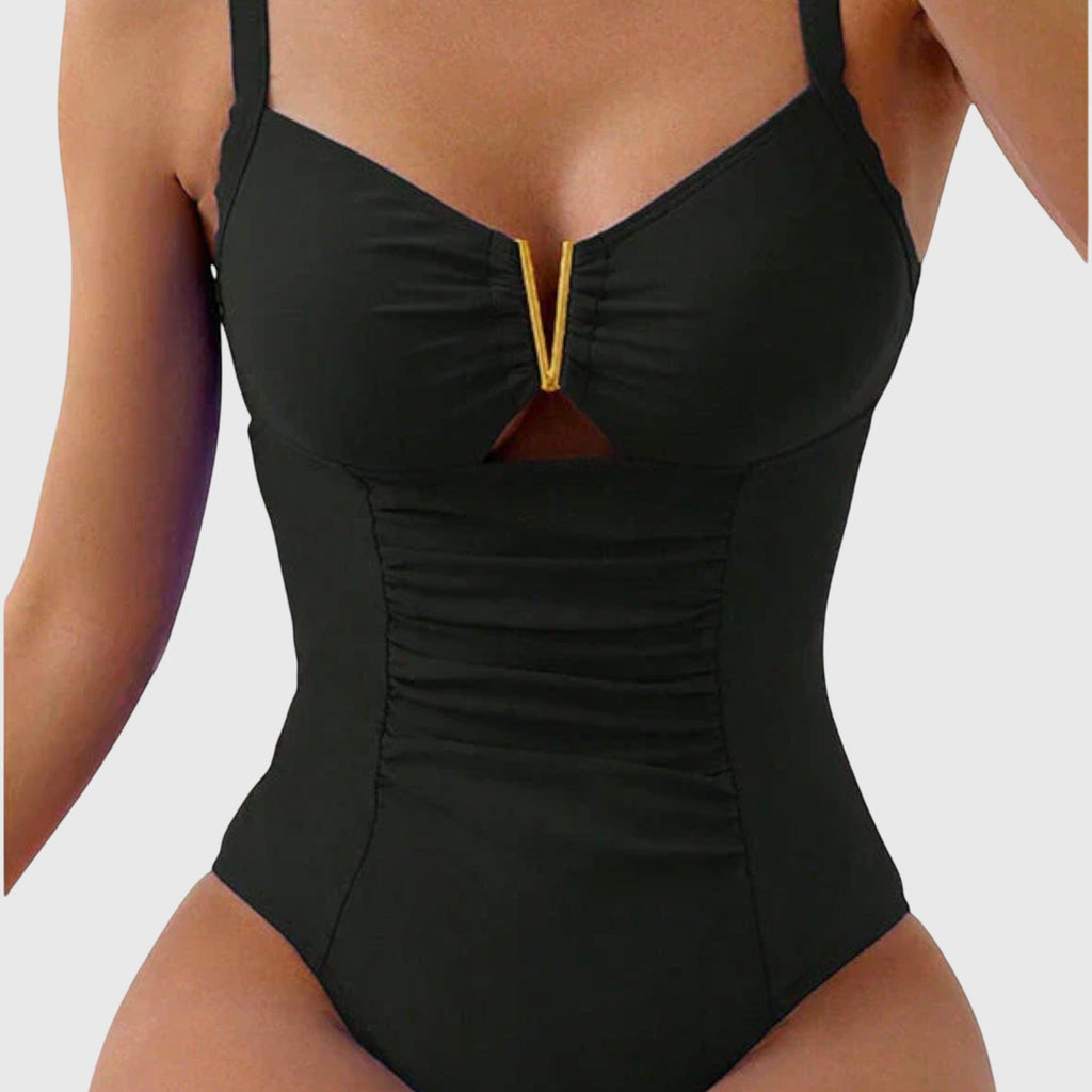 Seraphina | Ruched V-Neck One-Piece Swimsuit