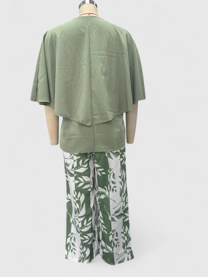 Serena | Relaxed Fit Half Sleeve Top and Printed Pants Set