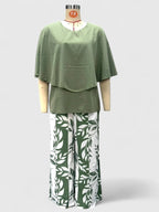 Serena | Relaxed Fit Half Sleeve Top and Printed Pants Set