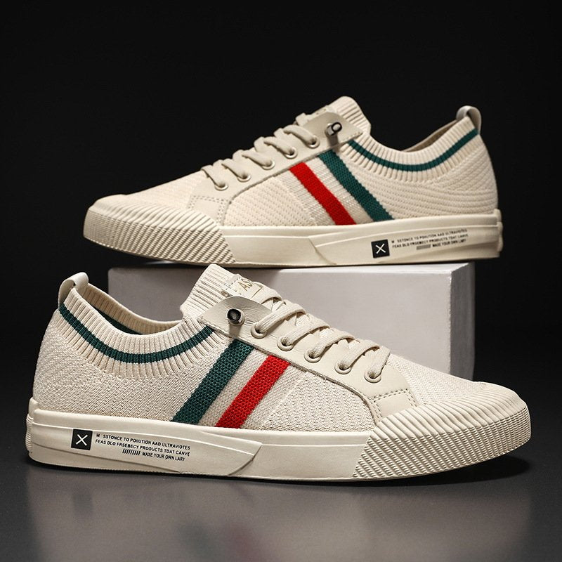 Silas | Men's Breathable Knit Lace-Up Trainers