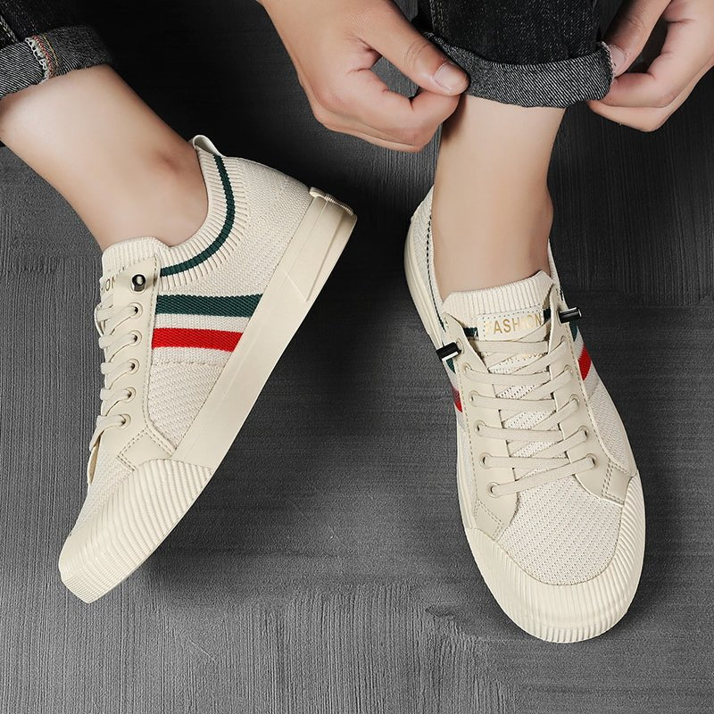 Silas | Men's Breathable Knit Lace-Up Trainers