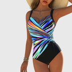 Sloane | Cross-Front Stretch Fit One-Piece Swimsuit