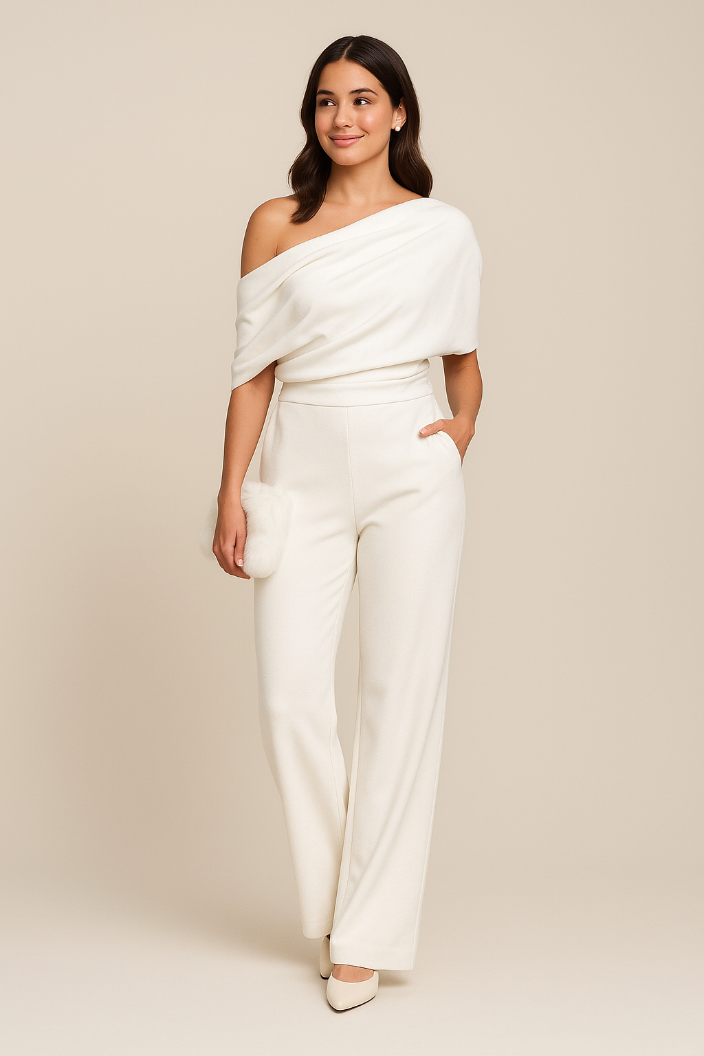 Solange | Tailored One-Shoulder Jumpsuit