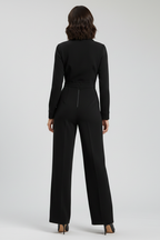 Soleil | Collared Wide-Leg Tailored Jumpsuit